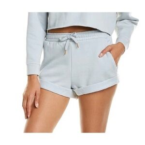 NEW WEWOREWHAT Pearl Blue Pull On Sweat Shorts